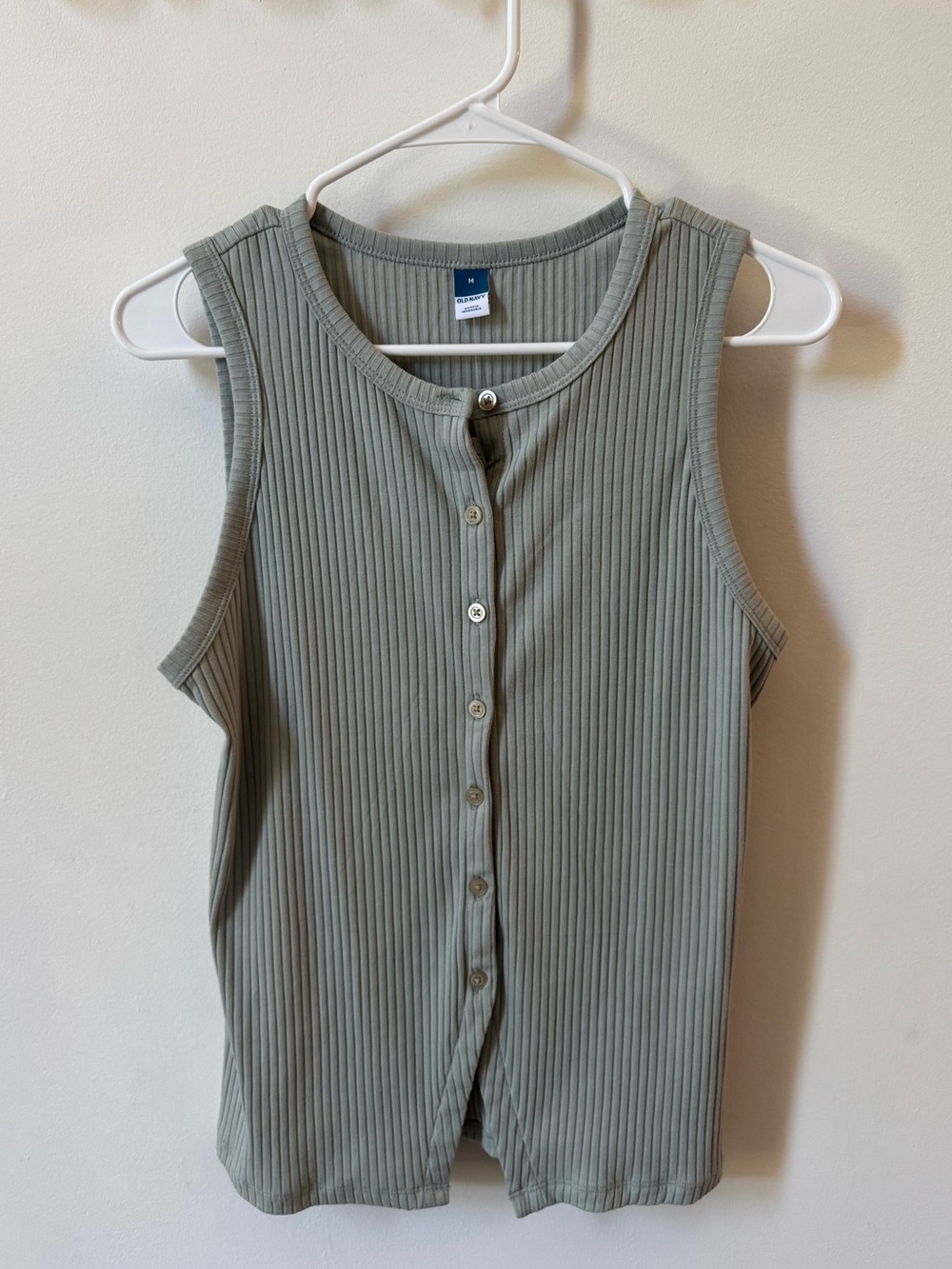 Old Navy Button-Down Ribbed Top - Picture 2 of 5